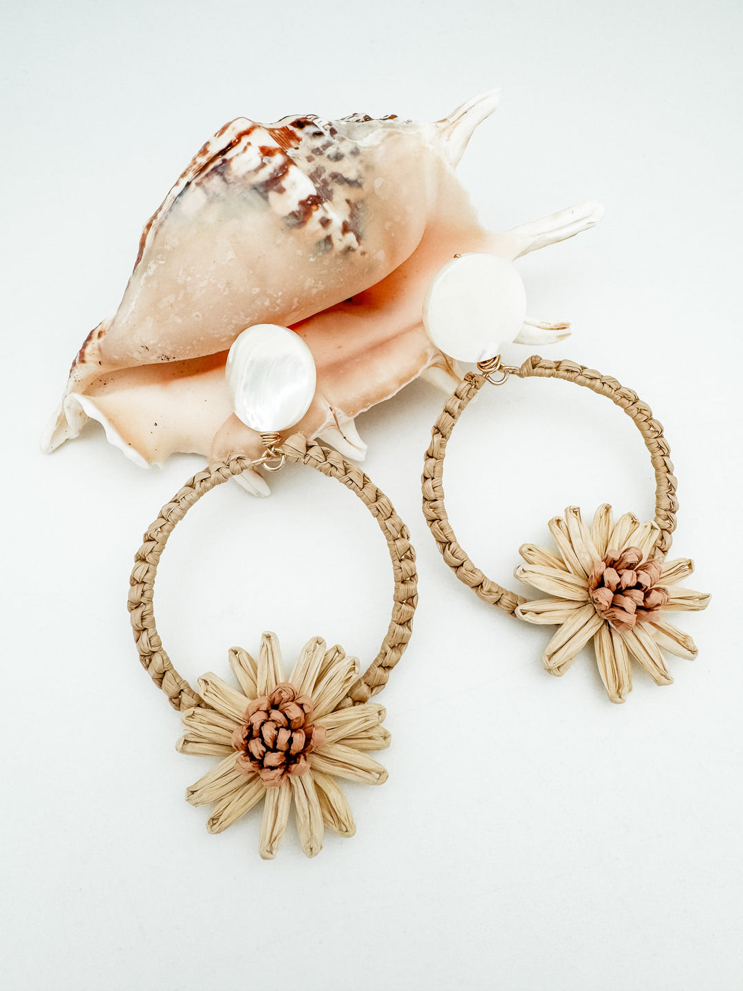 Raffia Flower Earring