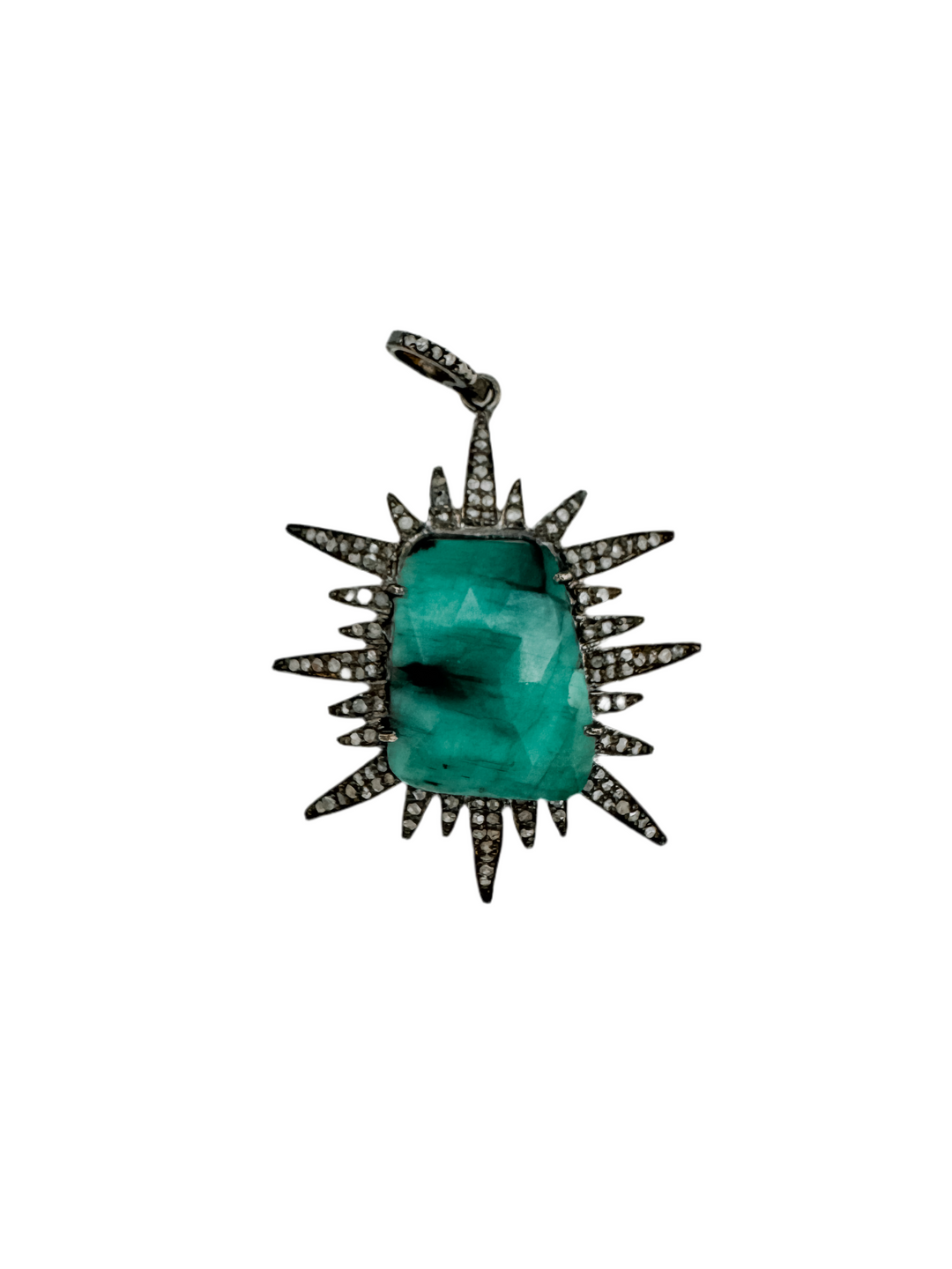 Emerald and Diamond Pendant