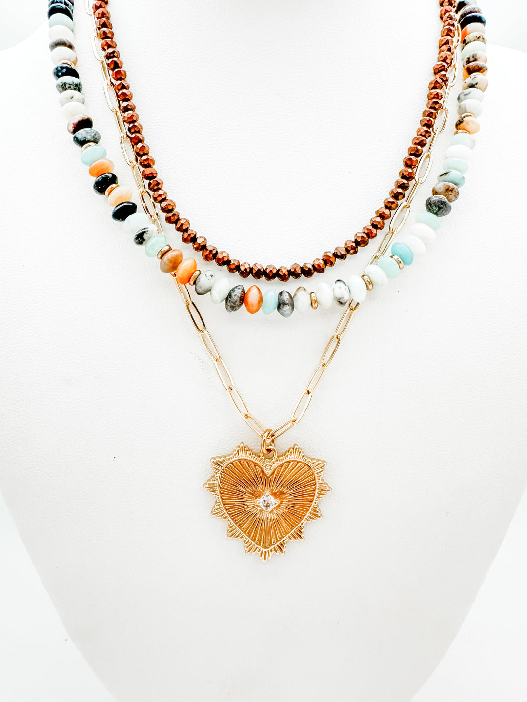 Heart of Rays CZ Necklace