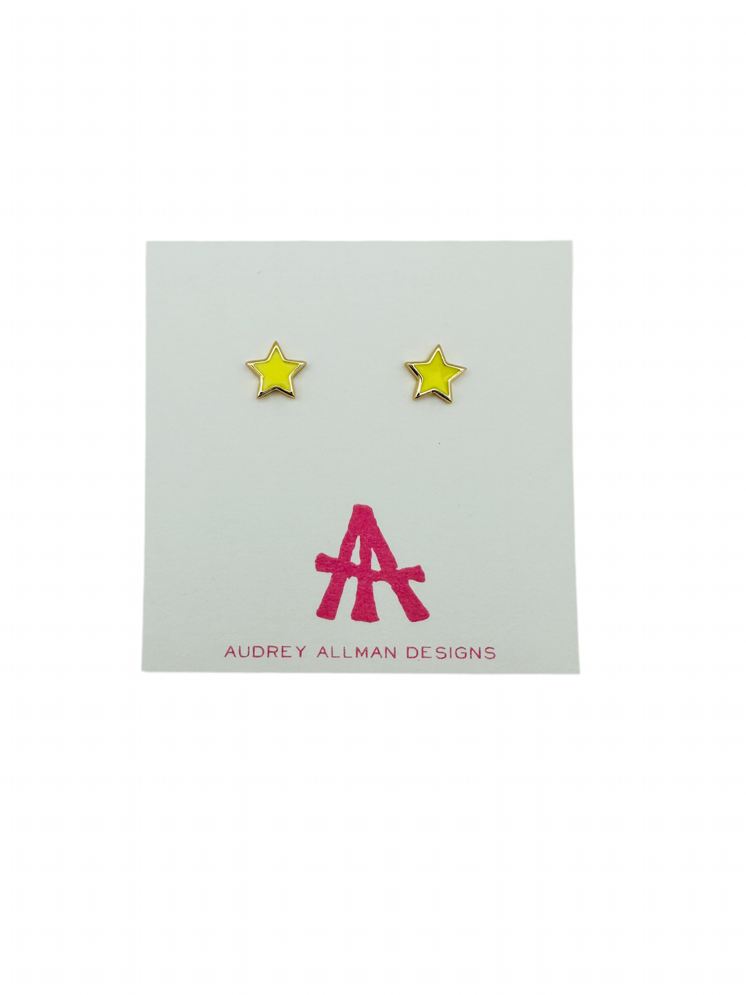 Enamel Star Stud Earrings