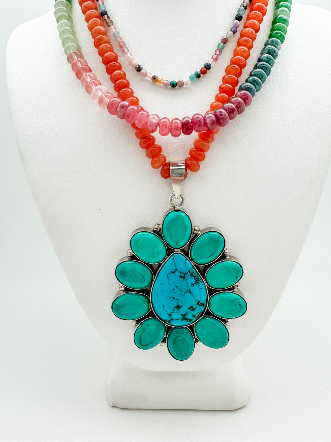 Turquoise Flower Pendant