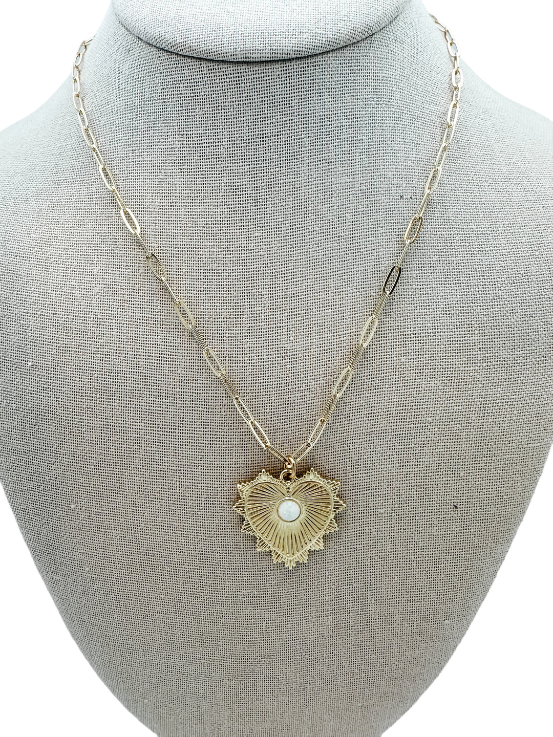 Heart of Rays with Opal Necklace