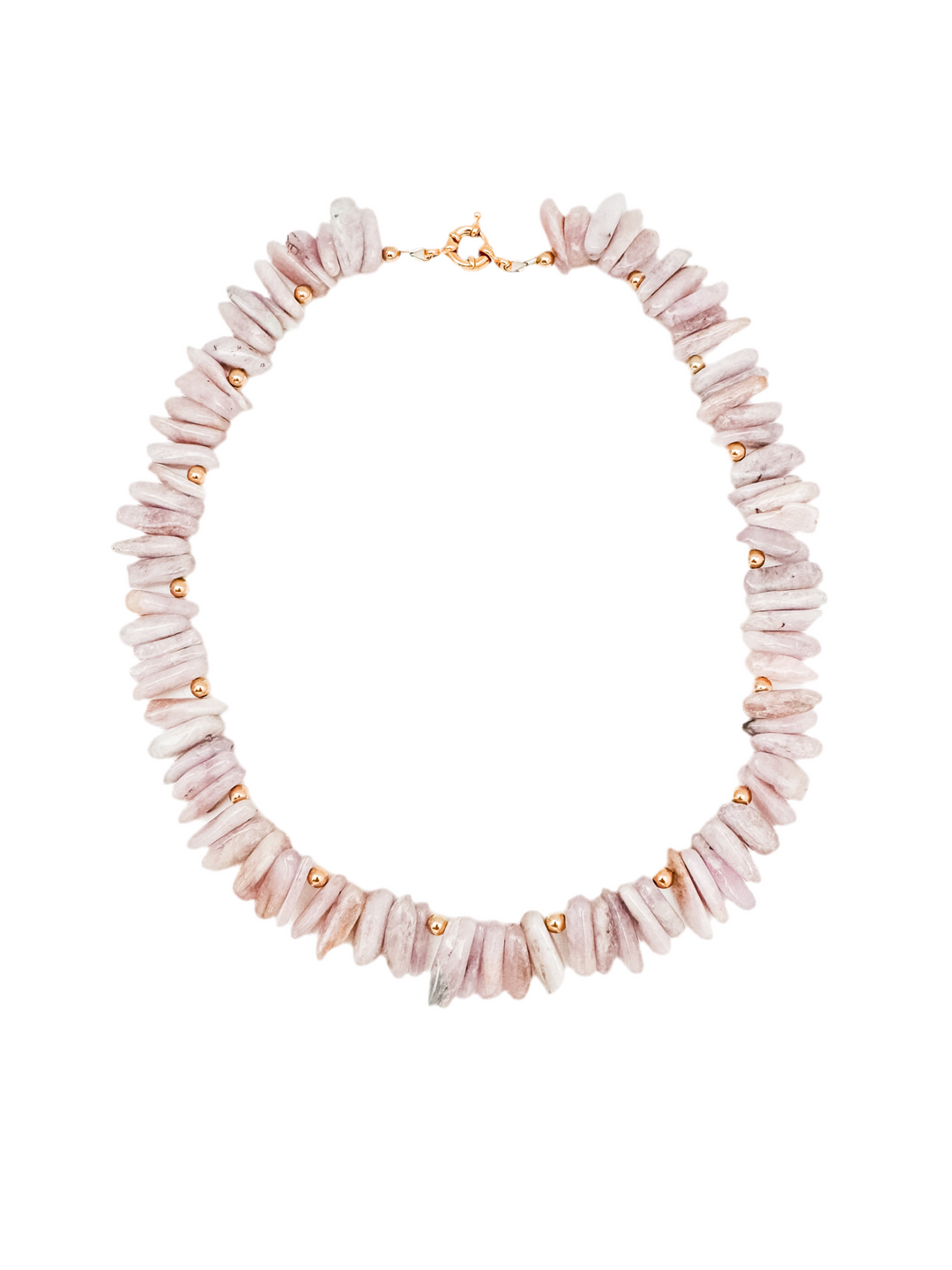 Morganite Gemstone Statement Necklace