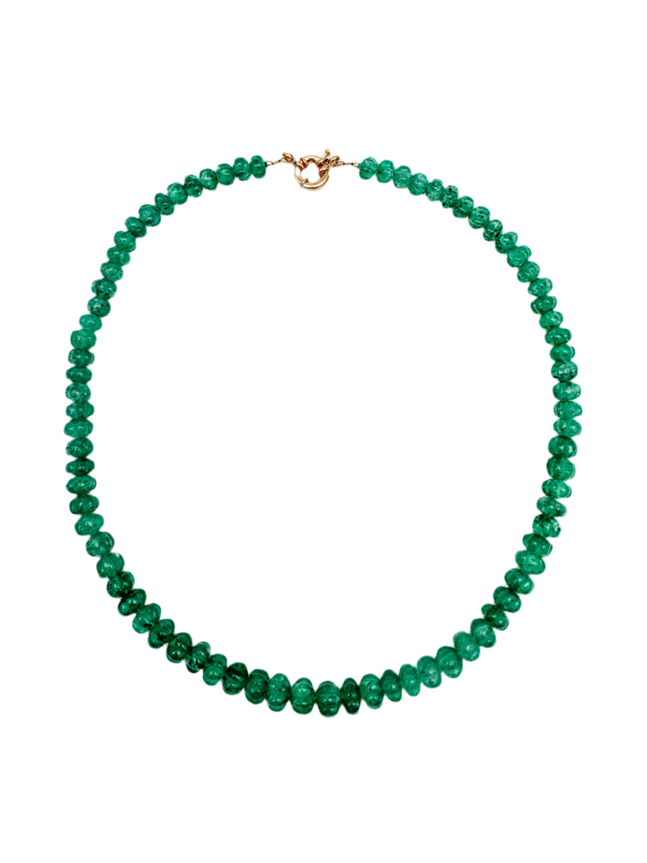 Green Onyx Hand Carved Candy Necklace