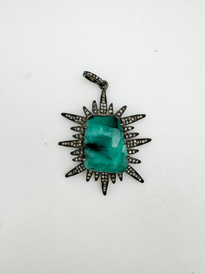 Emerald and Diamond Pendant