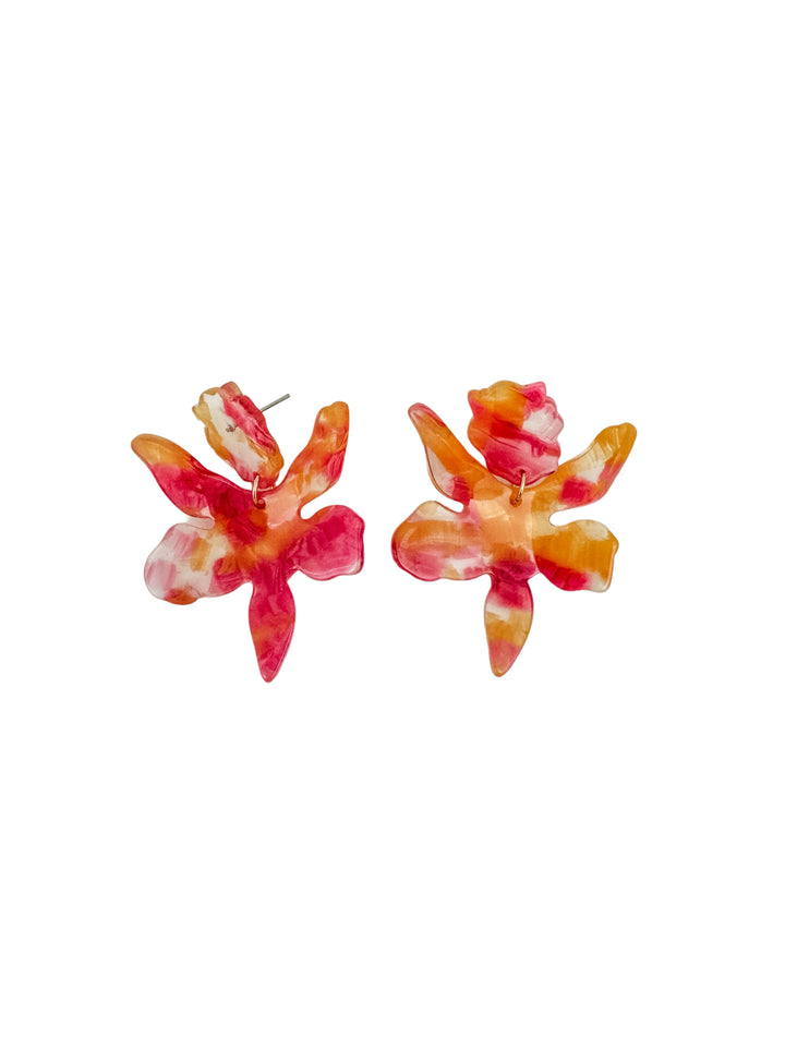 Acrylic Flower Earring Pink
