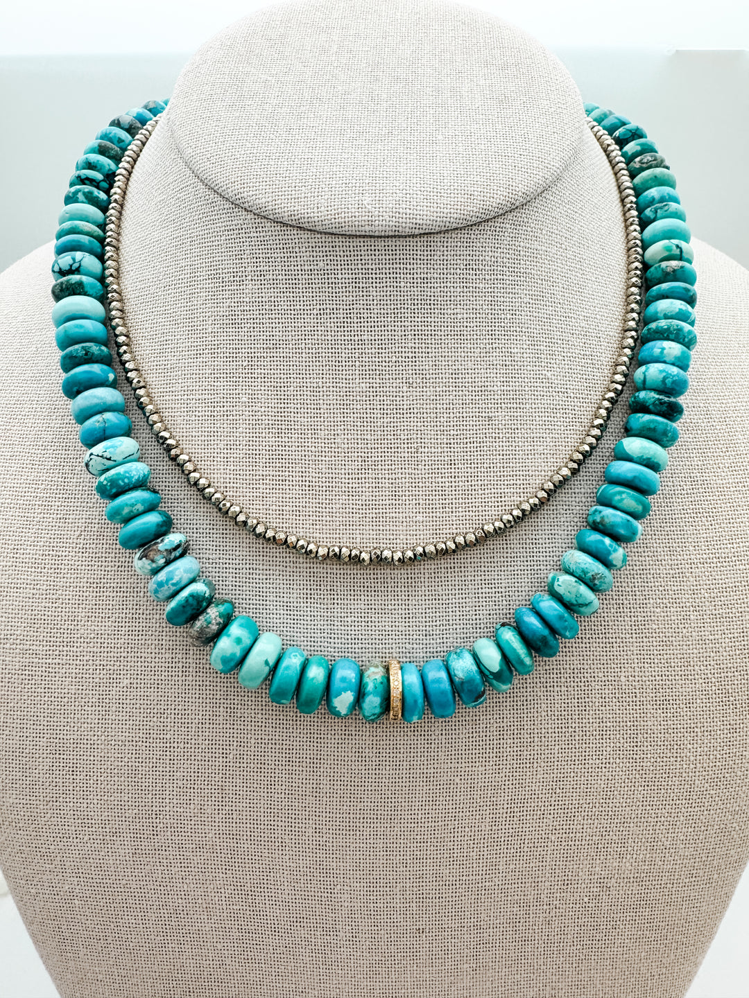 Arizona Turquoise and Diamond Necklace