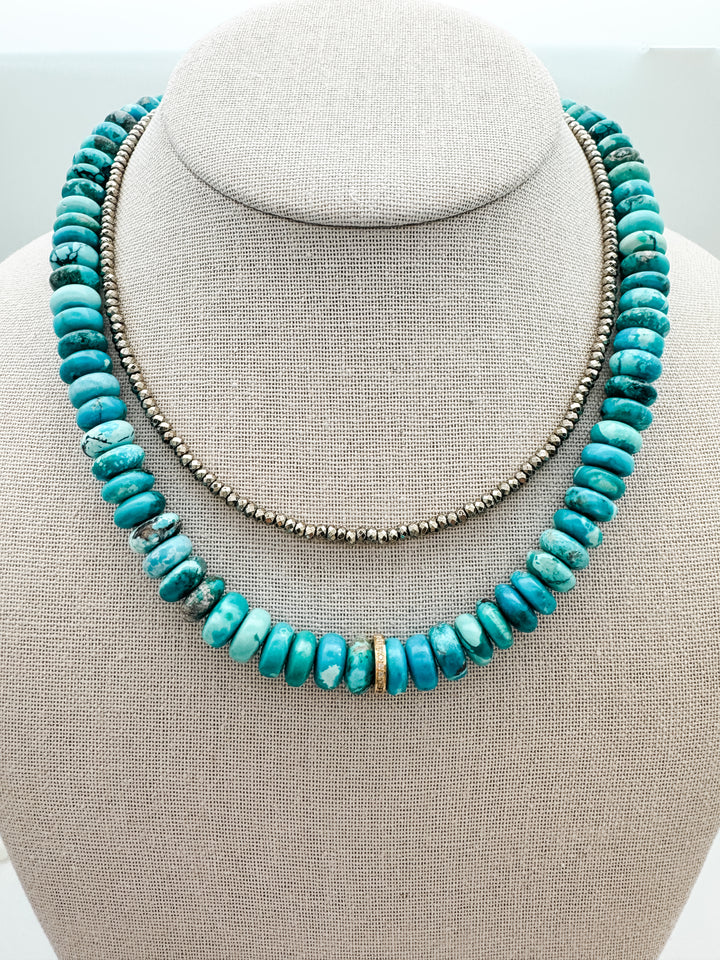 Arizona Turquoise and Diamond Necklace