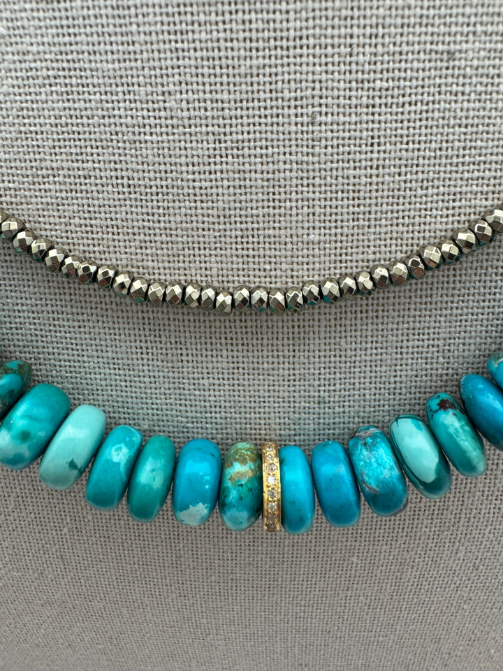 Arizona Turquoise and Diamond Necklace