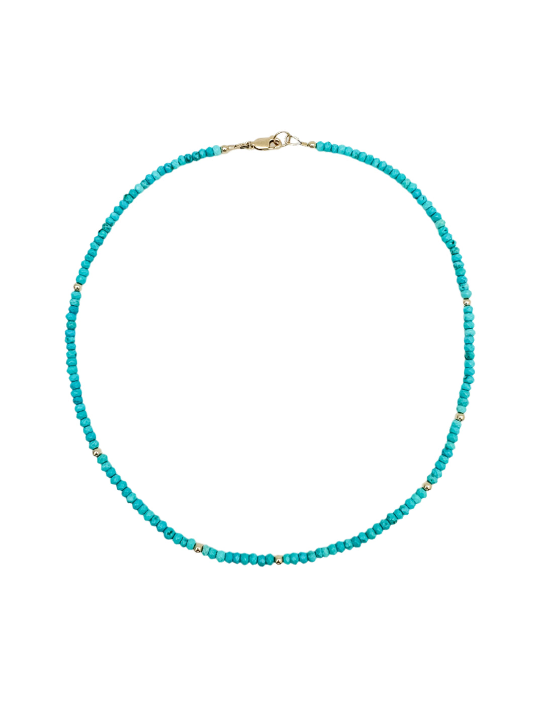 Tucson Turquoise and Gold Necklace