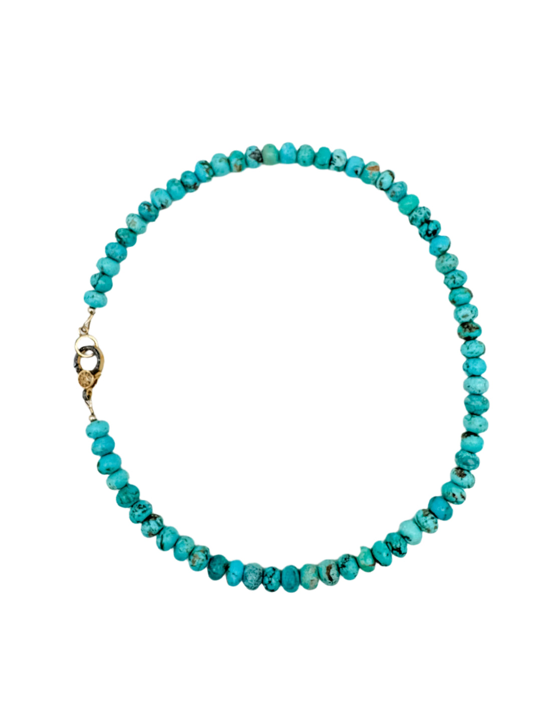 Turquoise Candy Necklace with Pave Diamond Clasp