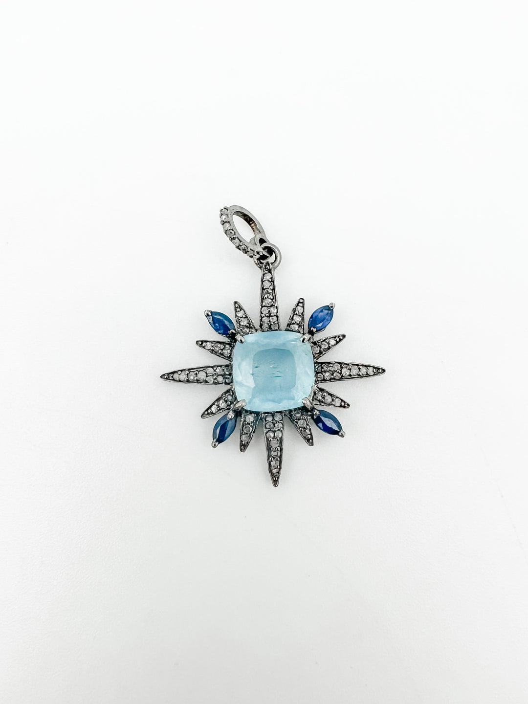 Aquamarine Burst Pendant