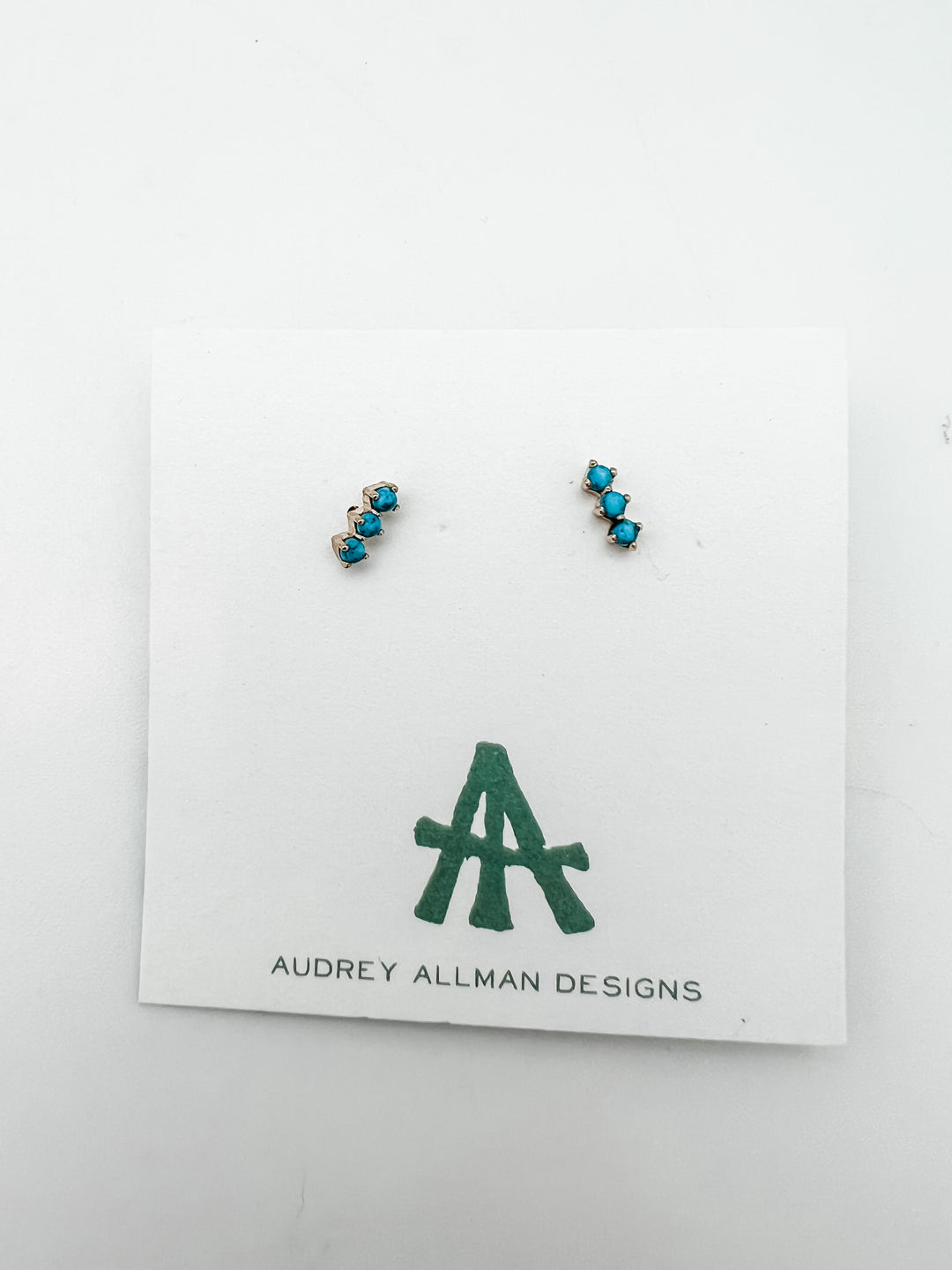 Turquoise Bar Stud Earrings