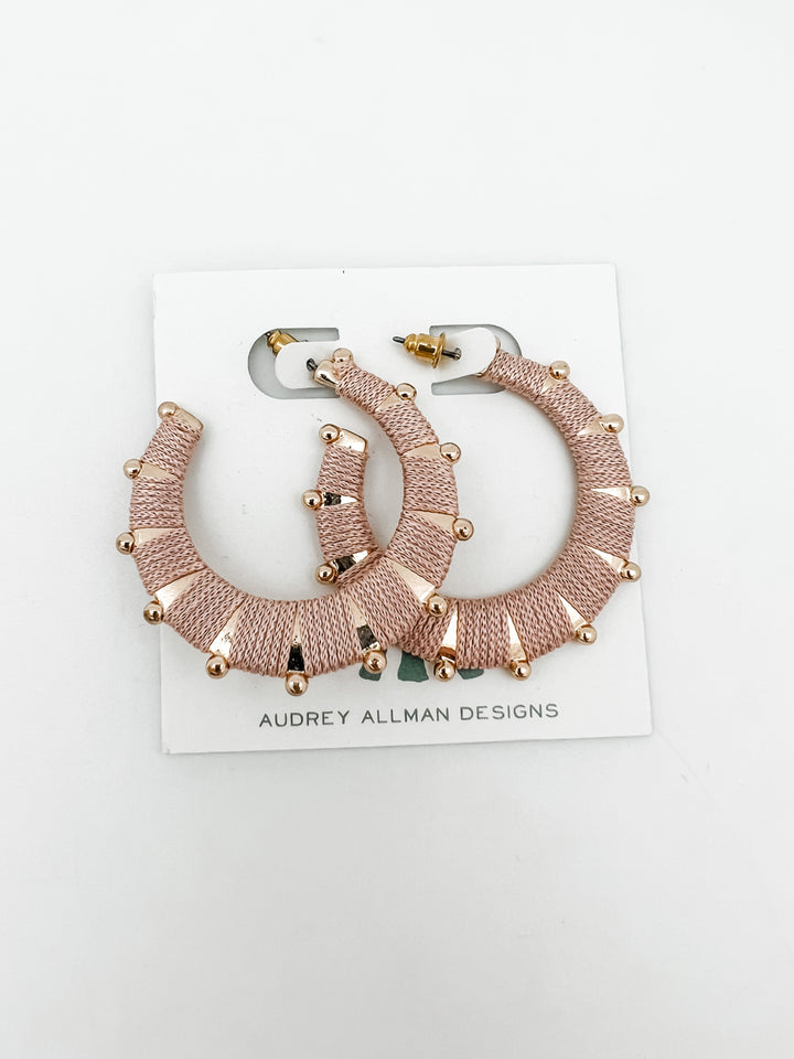 Gold and Thread Hoops