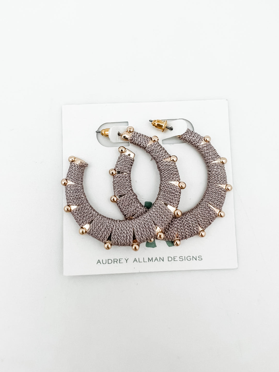 Gold and Thread Hoops